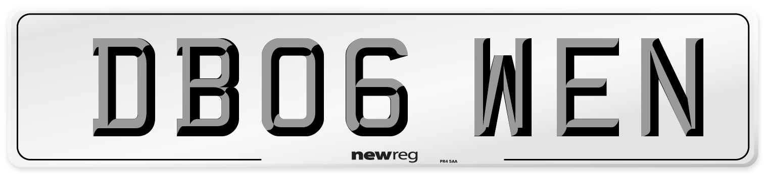 DB06 WEN Number Plate from New Reg